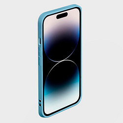 Чехол для iPhone 14 Pro Неоновая киберпанк броня - Светло-синий, цвет: 3D-голубой — фото 2