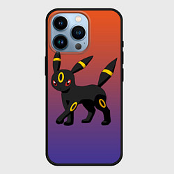 Чехол для iPhone 14 Pro Умбреон покемон-кот, цвет: 3D-черный