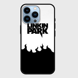 Чехол для iPhone 14 Pro Linkin park rock fire, цвет: 3D-черный
