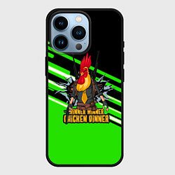 Чехол для iPhone 14 Pro PUBG line geometry, цвет: 3D-черный
