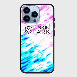 Чехол для iPhone 14 Pro Linkin park rock краски, цвет: 3D-черный