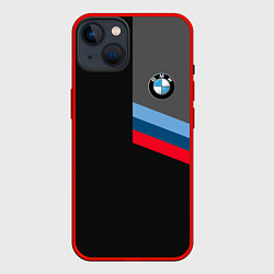 Чехол для iPhone 14 BMW БМВ, цвет: 3D-красный