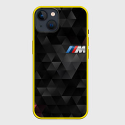 Чехол для iPhone 14 BMW M: Polygon, цвет: 3D-желтый