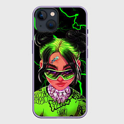 Чехол для iPhone 14 BILLIE EILISH, цвет: 3D-серый