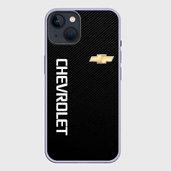 Чехол для iPhone 14 Chevrolet, цвет: 3D-светло-сиреневый