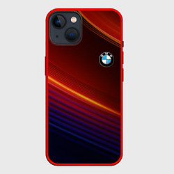 Чехол для iPhone 14 BMW, цвет: 3D-красный