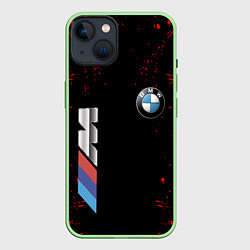 Чехол для iPhone 14 BMW, цвет: 3D-салатовый