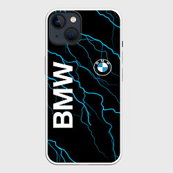 Чехол для iPhone 14 BMW, цвет: 3D-белый