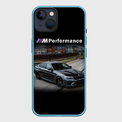 Чехол для iPhone 14 BMW Z, цвет: 3D-голубой