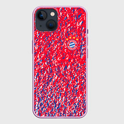 Чехол для iPhone 14 Bayern munchen брызги красок, цвет: 3D-сиреневый