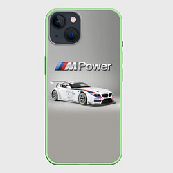 Чехол для iPhone 14 BMW Z4 GT3 - Motorsport - racing team, цвет: 3D-салатовый