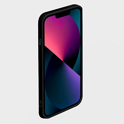 Чехол для iPhone 14 Неоновая капибара на чёрном фоне, цвет: 3D-черный — фото 2
