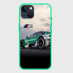 Чехол для iPhone 14 BMW M Power - Racing team - Motorsport, цвет: 3D-мятный