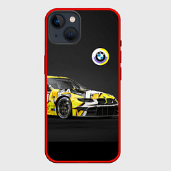 Чехол для iPhone 14 BMW Motorsport - Racing team, цвет: 3D-красный