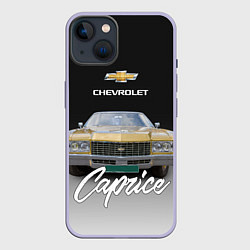 Чехол для iPhone 14 Американская машина Chevrolet Caprice 70-х годов, цвет: 3D-светло-сиреневый