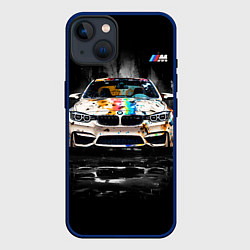 Чехол для iPhone 14 BMW Креативный тюнинг, цвет: 3D-тёмно-синий