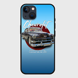 Чехол для iPhone 14 Американский классический автомобиль Chevrolet Bel, цвет: 3D-черный