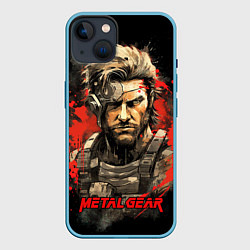 Чехол для iPhone 14 Venom Snake Metal gear game, цвет: 3D-голубой