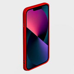 Чехол для iPhone 14 Pikachu on a fabulous dragon - neon glow, цвет: 3D-красный — фото 2
