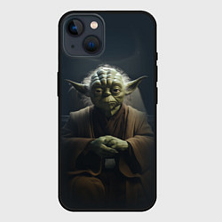 Чехол для iPhone 14 Мастер Йода, цвет: 3D-черный