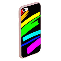 Чехол iPhone 6/6S Plus матовый НЕОНОВЫЕ КРАСКИ, цвет: 3D-светло-розовый — фото 2