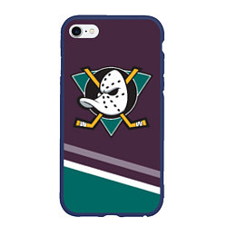Чехол iPhone 6/6S Plus матовый Anaheim Ducks Selanne, цвет: 3D-тёмно-синий