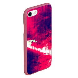 Чехол iPhone 7/8 матовый Брызги красок, цвет: 3D-малиновый — фото 2