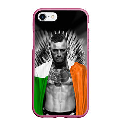 Чехол iPhone 7/8 матовый McGregor: Boxing of Thrones, цвет: 3D-малиновый