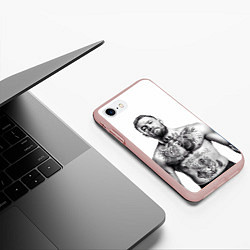 Чехол iPhone 7/8 матовый Конор Макгрегор, цвет: 3D-светло-розовый — фото 2