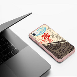Чехол iPhone 7/8 матовый Прованс, цвет: 3D-светло-розовый — фото 2