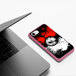 Чехол iPhone 7/8 матовый Pokeball, цвет: 3D-малиновый — фото 2
