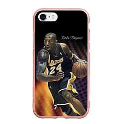 Чехол iPhone 7/8 матовый Kobe Bryant, цвет: 3D-светло-розовый