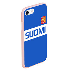 Чехол iPhone 7/8 матовый Сборная Финляндии: домашняя форма, цвет: 3D-светло-розовый — фото 2