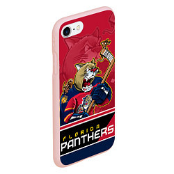 Чехол iPhone 7/8 матовый Florida Panthers, цвет: 3D-светло-розовый — фото 2