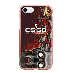 Чехол iPhone 7/8 матовый CS:GO Kill Confirmed Style, цвет: 3D-светло-розовый