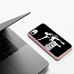 Чехол iPhone 7/8 матовый Walking Dead: Family, цвет: 3D-светло-розовый — фото 2
