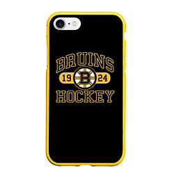 Чехол iPhone 7/8 матовый Boston Bruins: Est.1924 цвета 3D-желтый — фото 1
