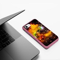 Чехол iPhone 7/8 матовый Восхитительный космос, цвет: 3D-малиновый — фото 2