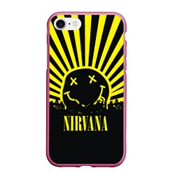 Чехол iPhone 7/8 матовый Nirvana, цвет: 3D-малиновый