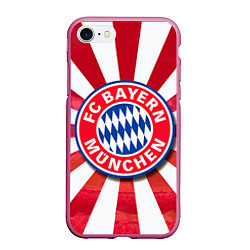 Чехол iPhone 7/8 матовый FC Bayern, цвет: 3D-малиновый