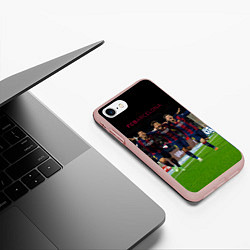 Чехол iPhone 7/8 матовый Barcelona6, цвет: 3D-светло-розовый — фото 2