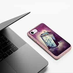 Чехол iPhone 7/8 матовый Перемещение во времени, цвет: 3D-светло-розовый — фото 2
