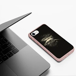 Чехол iPhone 7/8 матовый Cosmic Shark, цвет: 3D-светло-розовый — фото 2
