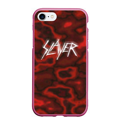 Чехол iPhone 7/8 матовый Slayer Texture, цвет: 3D-малиновый
