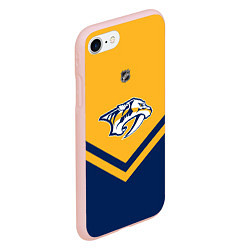 Чехол iPhone 7/8 матовый NHL: Nashville Predators, цвет: 3D-светло-розовый — фото 2