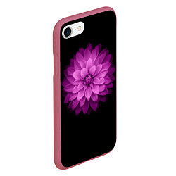 Чехол iPhone 7/8 матовый Violet Flower, цвет: 3D-малиновый — фото 2