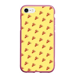 Чехол iPhone 7/8 матовый Рай пиццы, цвет: 3D-малиновый