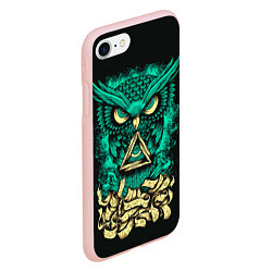 Чехол iPhone 7/8 матовый Bring Me The Horizon: Owl, цвет: 3D-светло-розовый — фото 2