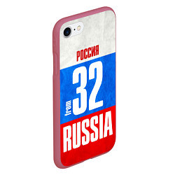 Чехол iPhone 7/8 матовый Russia: from 32, цвет: 3D-малиновый — фото 2