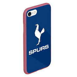 Чехол iPhone 7/8 матовый Tottenham Spurs, цвет: 3D-малиновый — фото 2